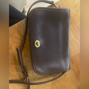 Vintage 80s Coach Mocha Brown Penny Pocket